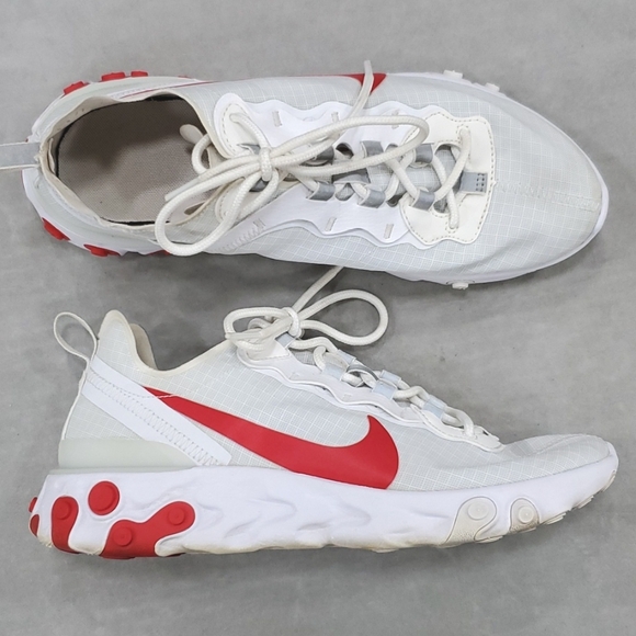 Nike React Element 55 sneakers men´s 7.5 White Red...